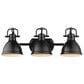 Golden Lighting Duncan 3-Light Bath Vanity in Matte Black, , large