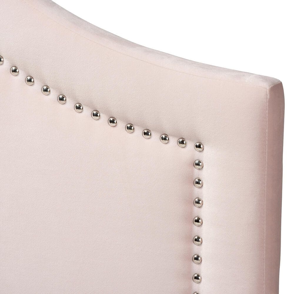 Baxton Studio Rita Full Panel Headboard in Light Pink, , large