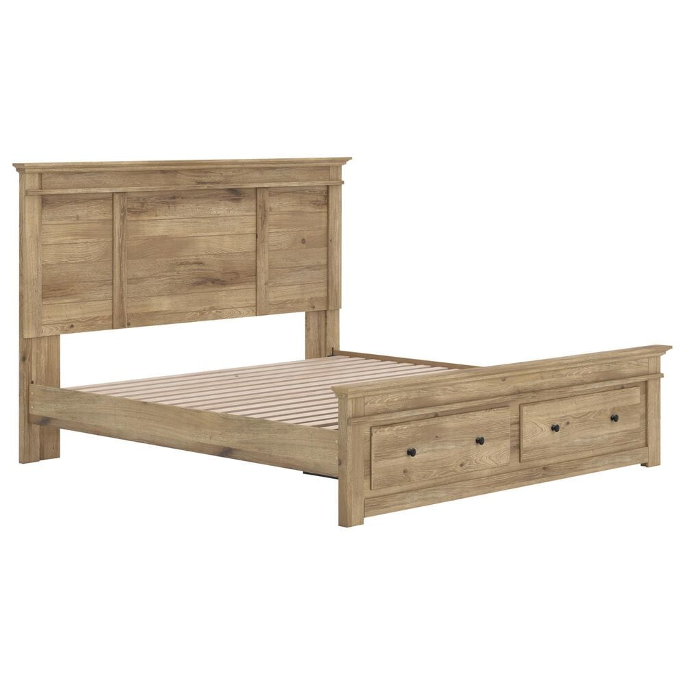 Ashley Makidern King Storage Bed with Two Drawers in Tan, , large