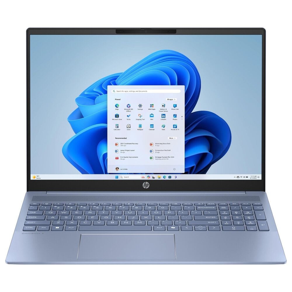 HP OmniBook 5 16" Laptop AI PC | Intel Core Ultra 5 225U - 16GB RAM - Intel Graphics - 512GB SSD in Sky Blue, , large