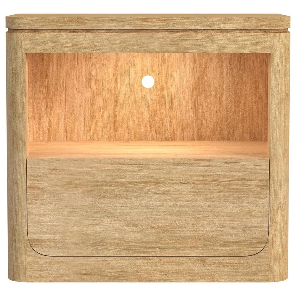 Mayberry Hill Rosalie Nightstand with Lighting and USB Port in Natural, , large