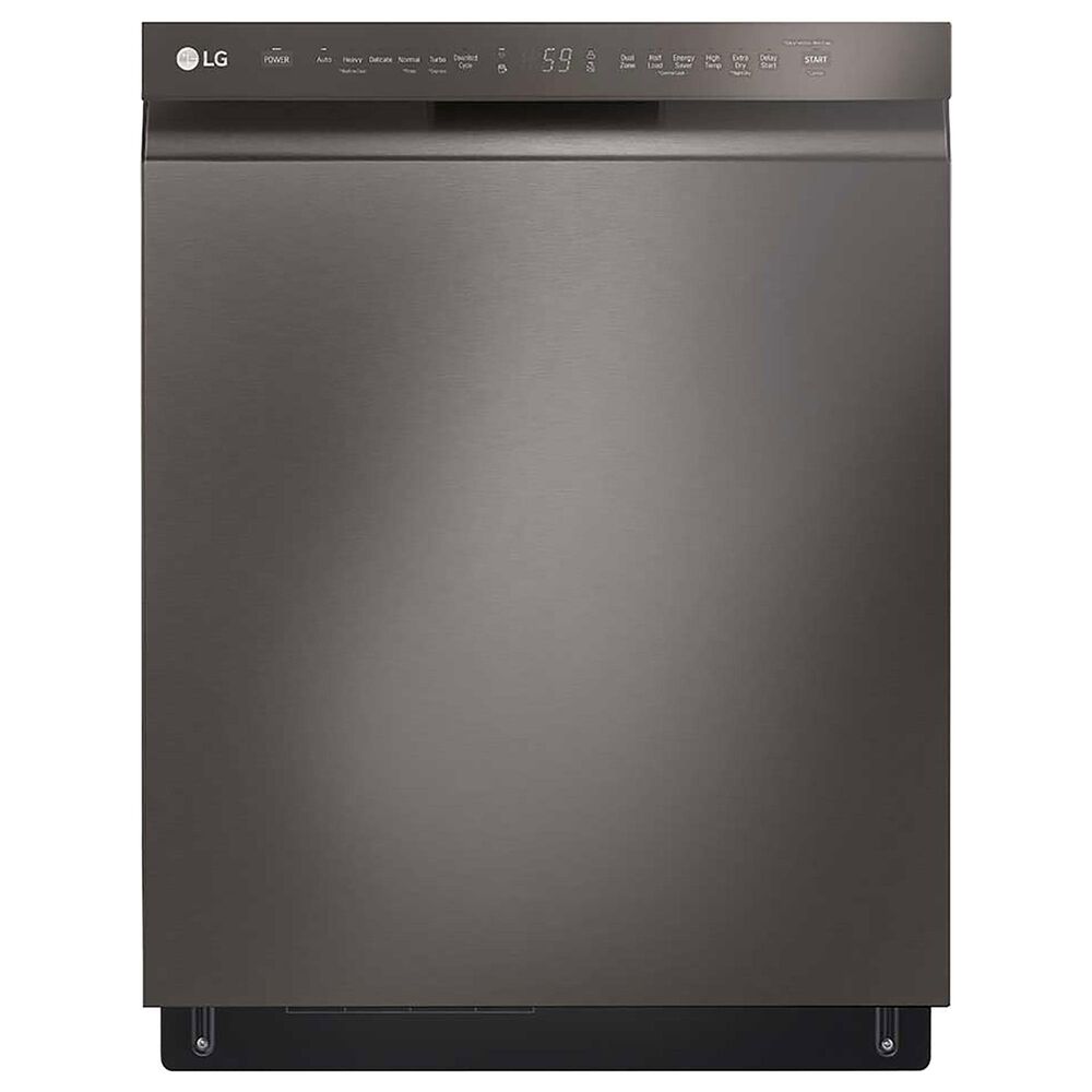LG 24" Front Control Dishwasher with QuadWash in Black Stainless Steel