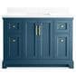 Kohler Charlemont 48" Single Bathroom Vanity in Tidal Blue with 3 cm White Quartz Top and Rectangular Sink, , large