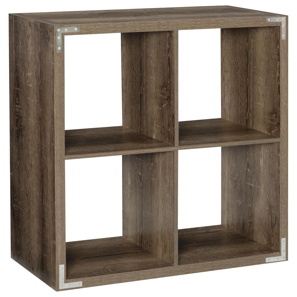 Linon Home Decor Galli 4-Shelf Bookcase in Grey, , large