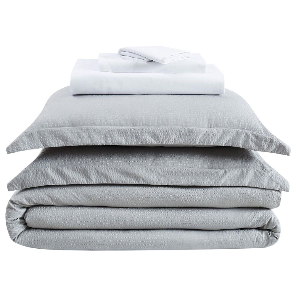 Pem America Truly Calm 5-Piece Twin Bed in a Bag in Grey and White, , large