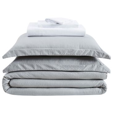 Pem America Truly Calm 5-Piece Twin Bed in a Bag in Grey and White, , large