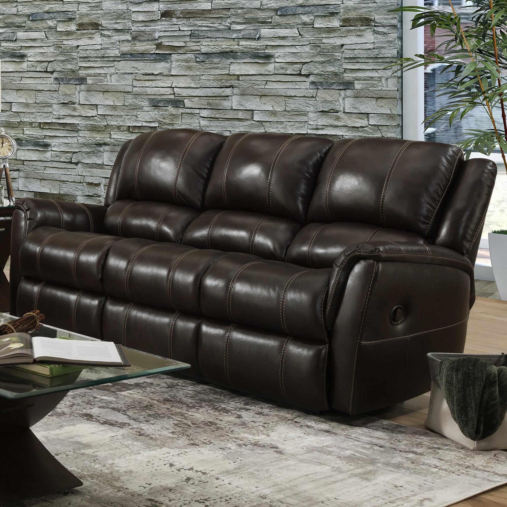 Dash leather hot sale power reclining sofa