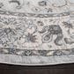 Safavieh Isabella 6"7" Round Light Gray and Cream Area Rug, , large