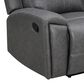 Steve Silver Gaston Manual Reclining Loveseat in Graphite Gray, , large