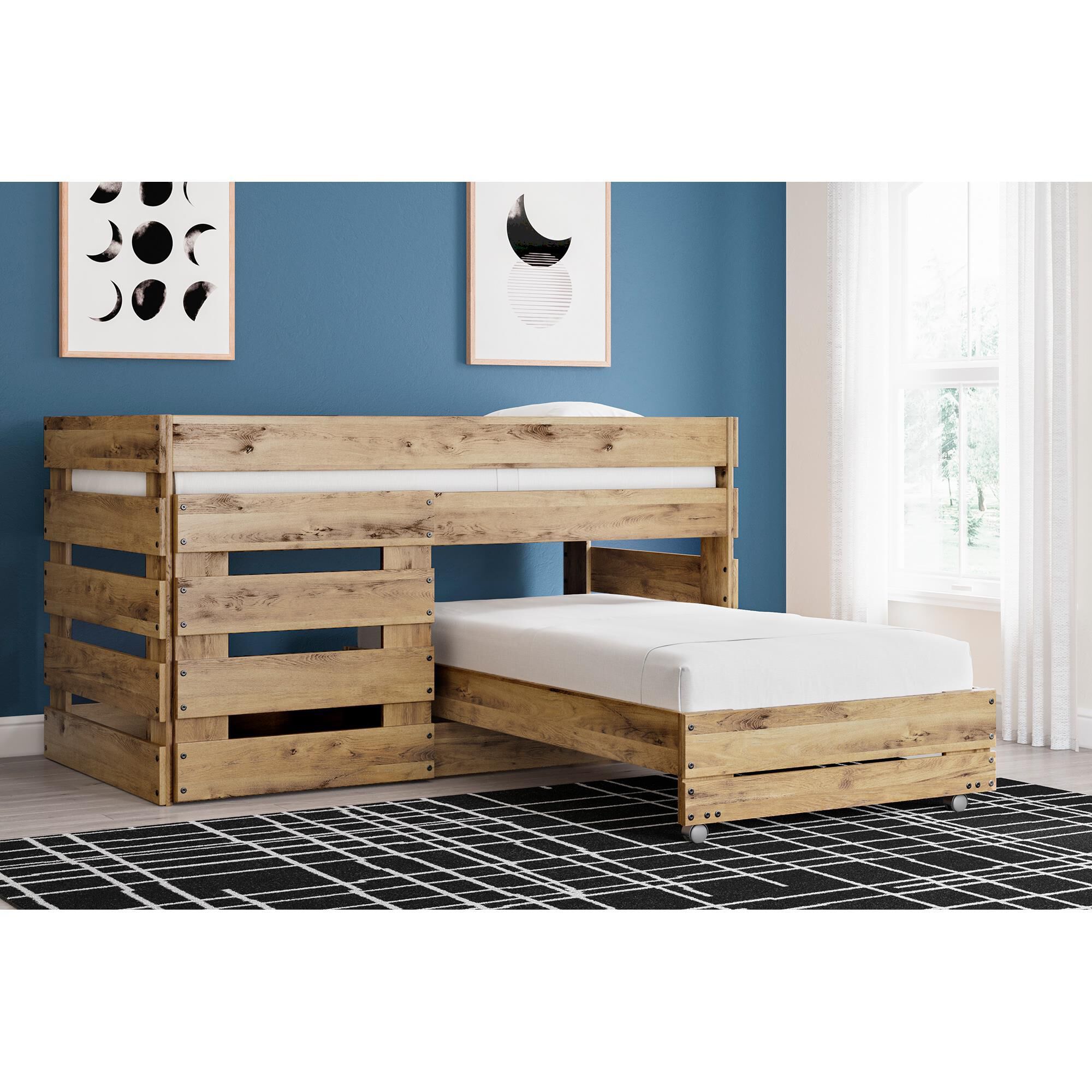 Twin loft caster bed discount