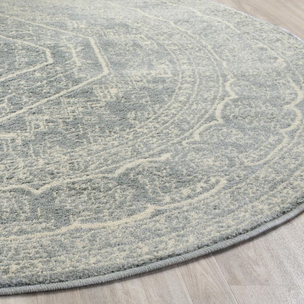 Safavieh Adirondack ADR108T-10R 10&#39; x 10&#39;  Slate/Ivory Round Rug, , large