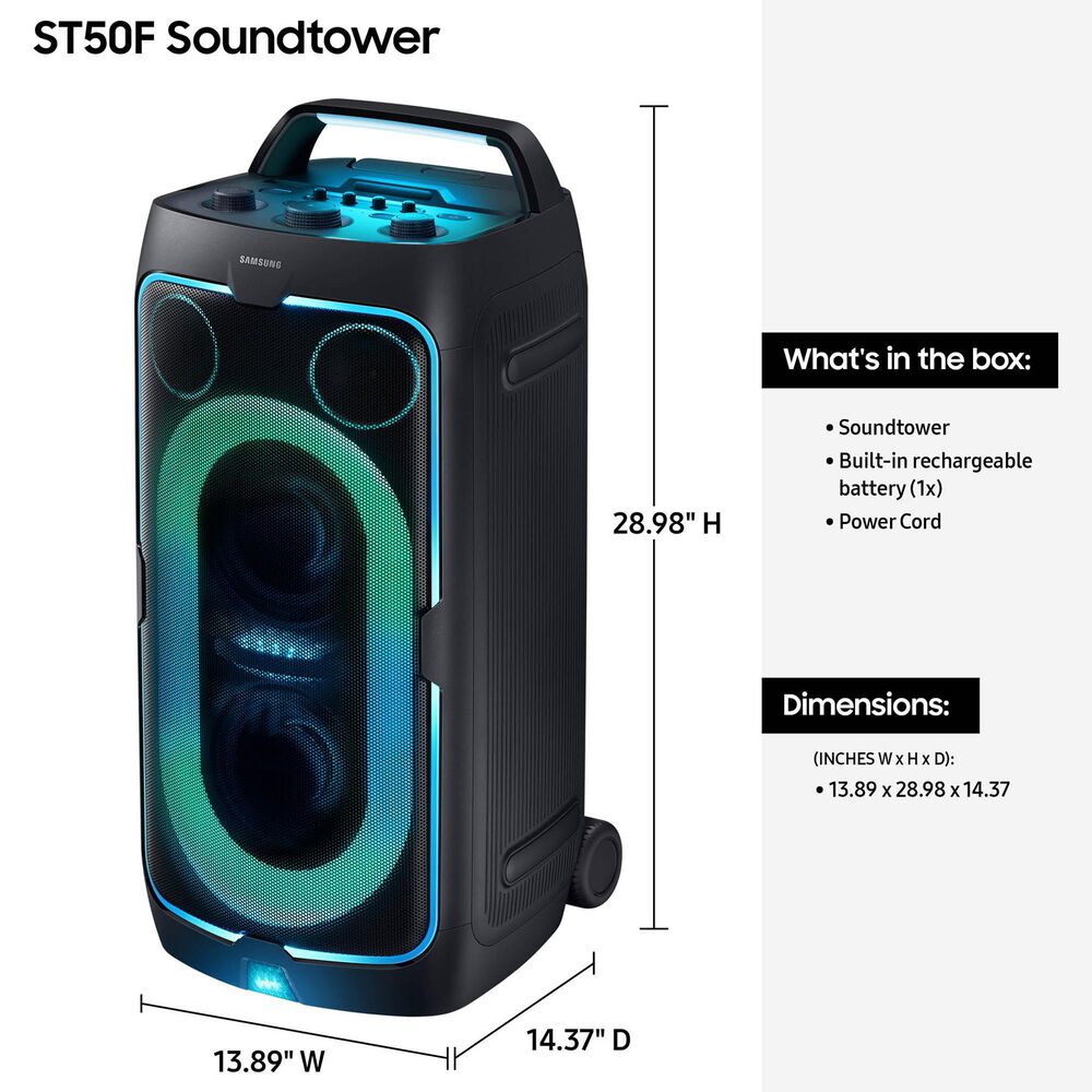 Samsung Sound Tower Party Speaker with 240 Watts in Black, , large