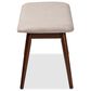Baxton Studio Flora Dining Bench in Walnut Brown, , large