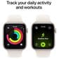Apple Watch SE 3 (GPS) 44mm Aluminum Case with Sport Band - M/L in Starlight and 2-Year AppleCare+, , large