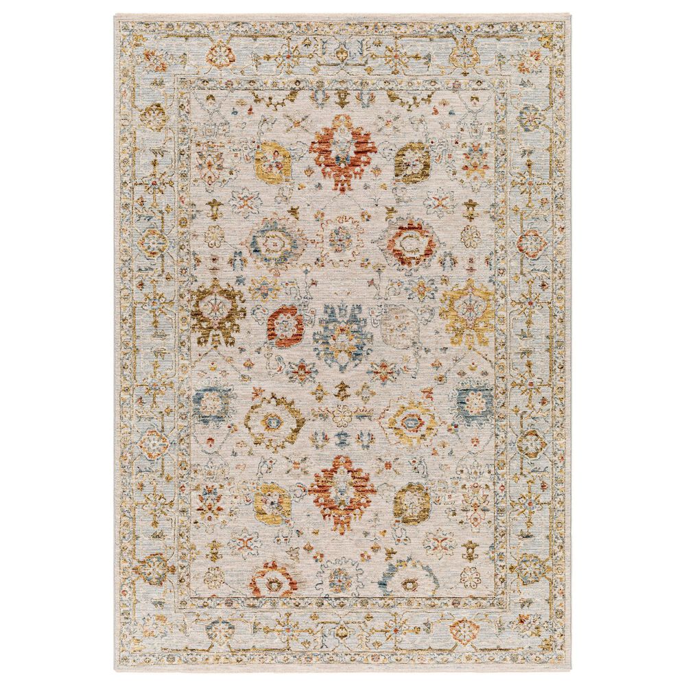 Surya Reina Light Gray, Cream, Denim, Rust, Mustard, Olive and Tan 2' x 2'11" Area Rug, , large