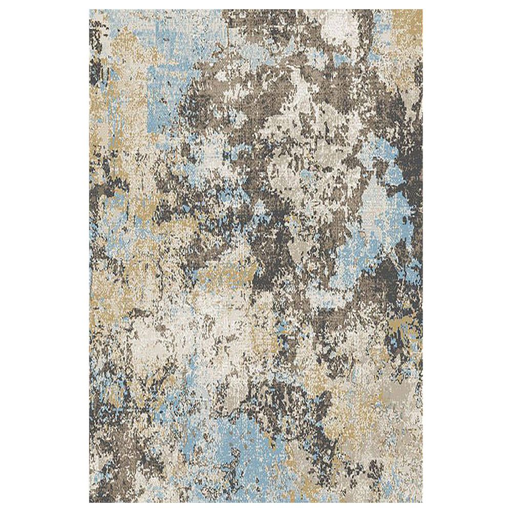 Central Oriental Sientan Darani 2517.257 5'3" x 7'3" Yellow and Light Blue Area Rug, , large