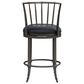 Armen Living Vince Swivel Counter Stool in Night Life Blue, , large