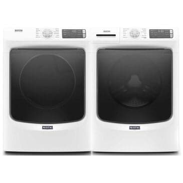 Maytag 4.8 Cu. Ft. Front Load Washer with Steam and a 7.3 Cu. Ft. Gas Dryer - White, , large