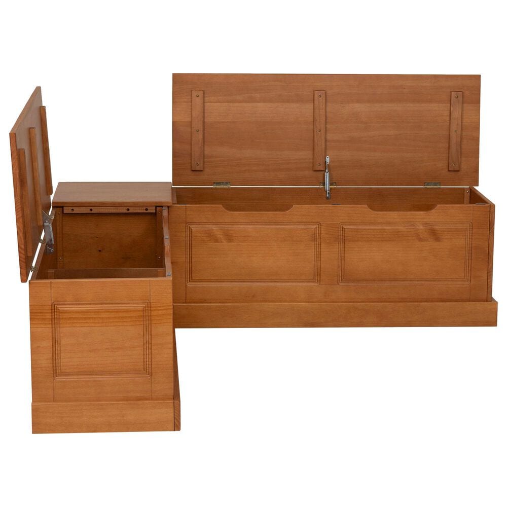 Linon Home Decor Tobin Backless Nook in Caramel, , large