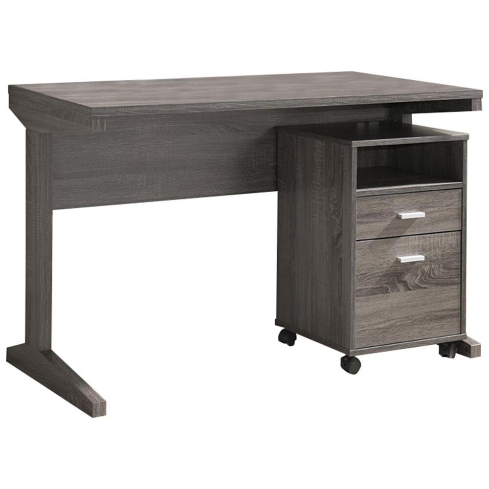 Global Movement Desk and File Cabinet in Distressed Grey, , large