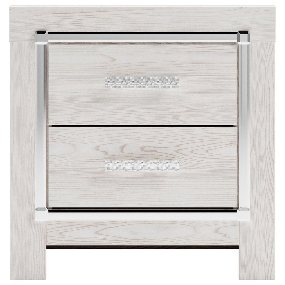 Ashley Altyra 5 Piece Twin Panel Bedroom Set in White with LED Headboard, , large