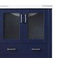Lexora Home Volez 30" Single Bathroom Vanity in Navy Blue with 2 cm White Ceramic Top and Rectangular Sink, , large
