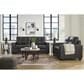 Ashley Barlin Mills Stationary Sofa and Loveseat Set in Carbon, , large