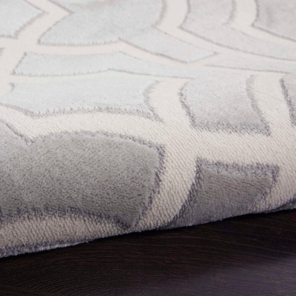 Nourison Joli 8&#39; x 10&#39; Grey and White Area Rug, , large