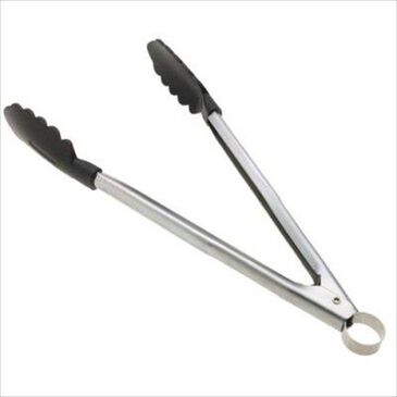 Cuisipro 12" Silicone Tongs Stainless, , large