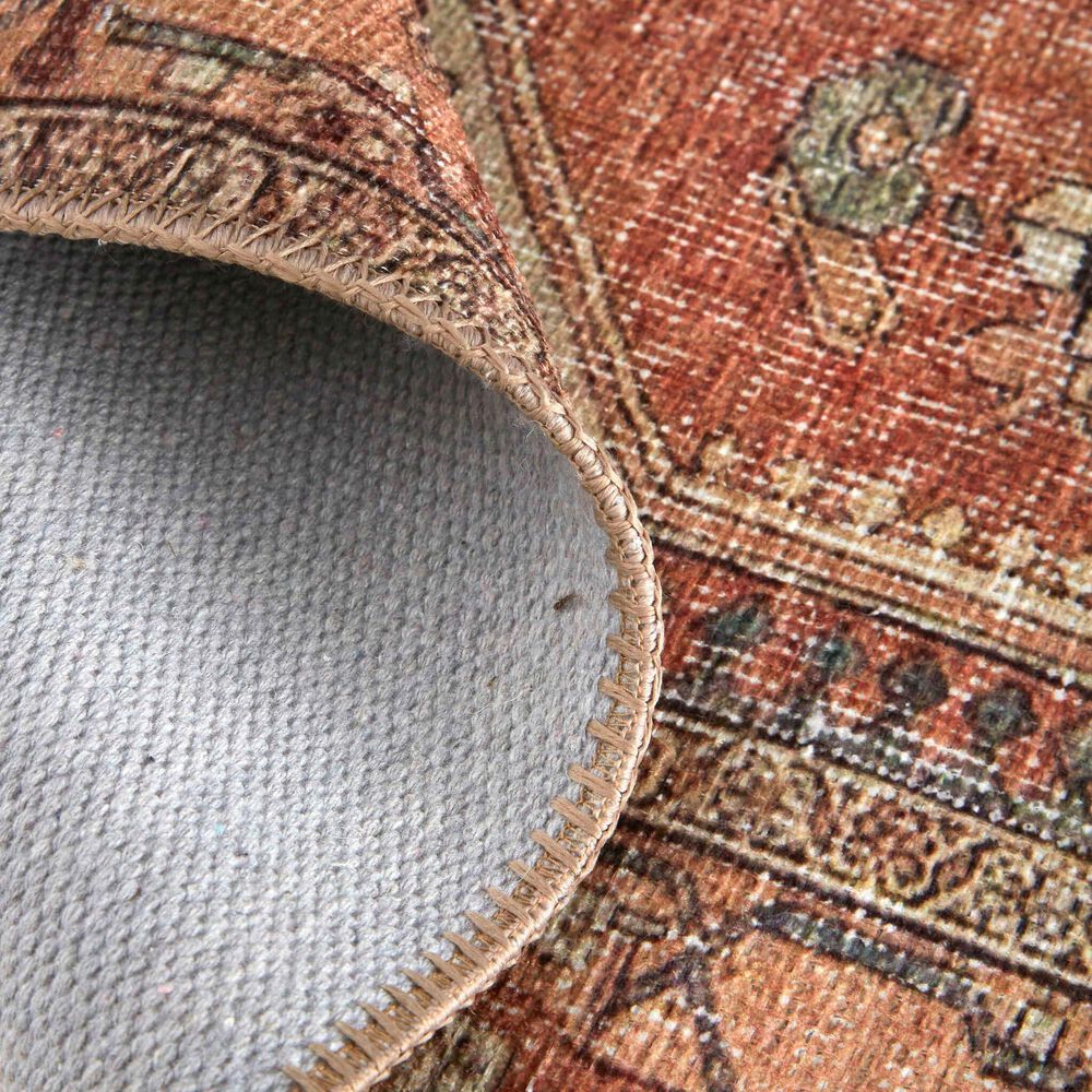 Feizy Percy 2&#39; x 3&#39; Brown and Rust Area Rug, , large