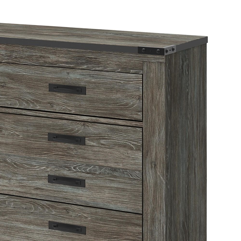 Ashley Frandern 5-Piece Full Storage Bedroom Set in Rustic Warm Gray, , large