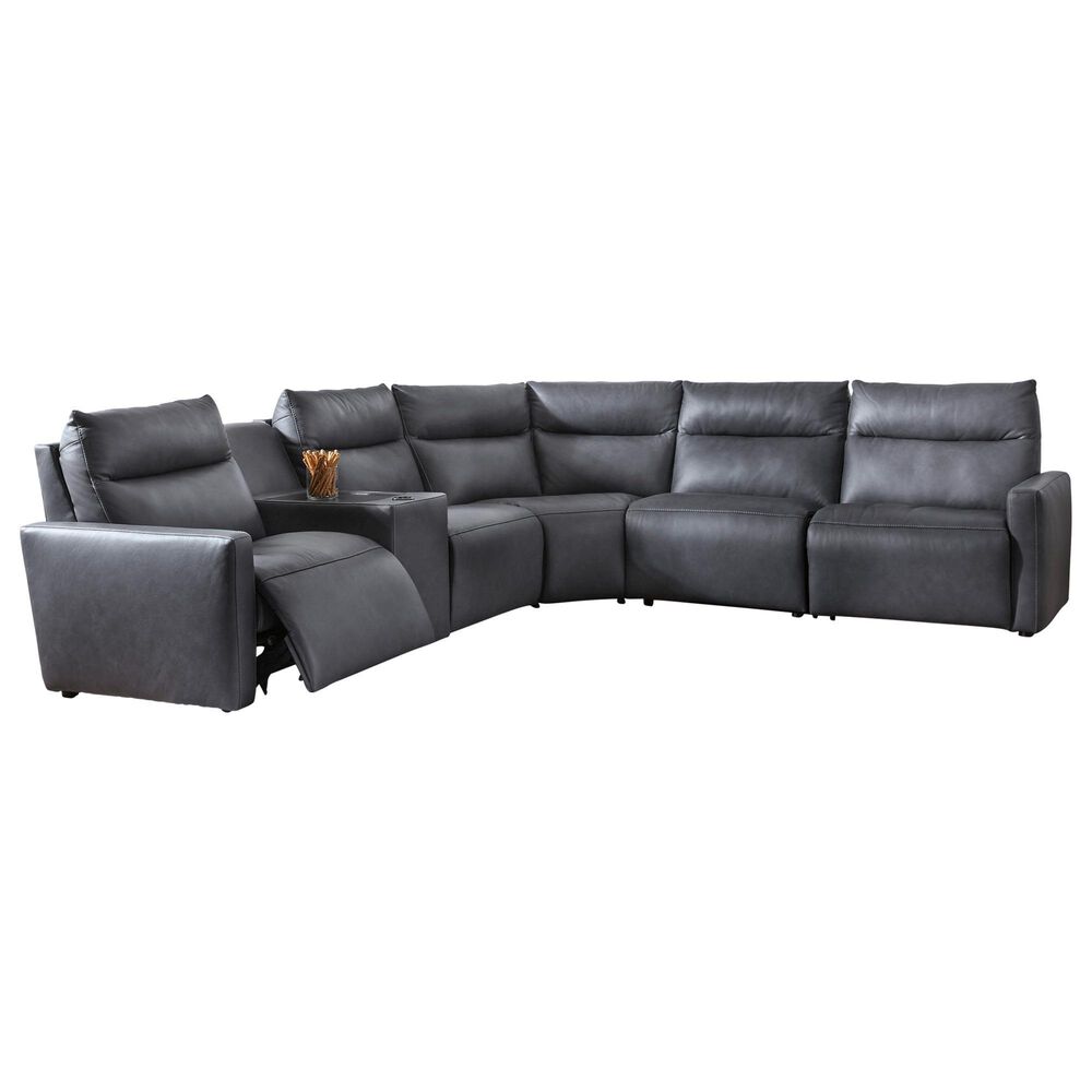 Ashley ModZ 6-Piece Power Symmetrical Sectional in Blue, , large