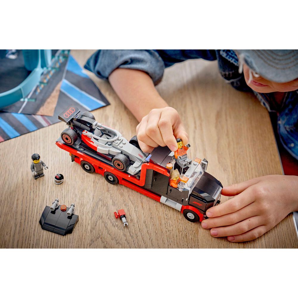 LEGO City F1 Display Truck with Audi F1 Race Car Building Set, , large
