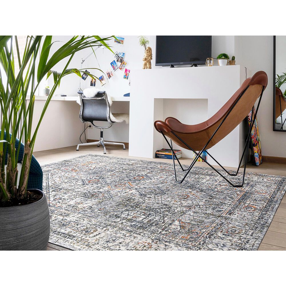 Amer Rugs Vermont 5&#39;3&quot; x 7&#39;6&quot; Gray and Ivory Area Rug, , large
