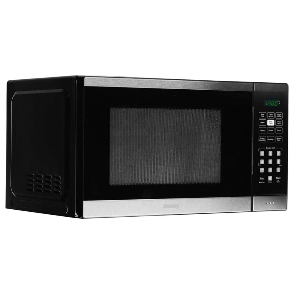 Danby 0.9 Cu. Ft. Countertop Microwave Oven in Black and Stainless Steel, , large