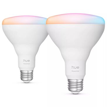 Phillips Hue Essential 7.2-Watt BR30 E26 Smart Bulb in White (Set of 2), , large