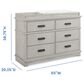 Delta Children Asher 6-Drawer Dresser with Changing Top in Rustic Mist, , large