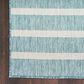 Nourison Positano POS03 Aqua and Ivory 7" x 10" Indoor/Outdoor Area Rug, , large