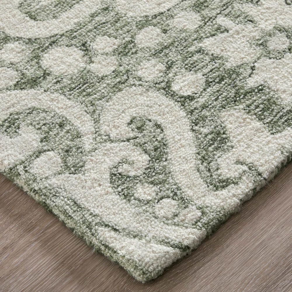Feizy Belfort Green 5&#39; x 8&#39; Area Rug, , large