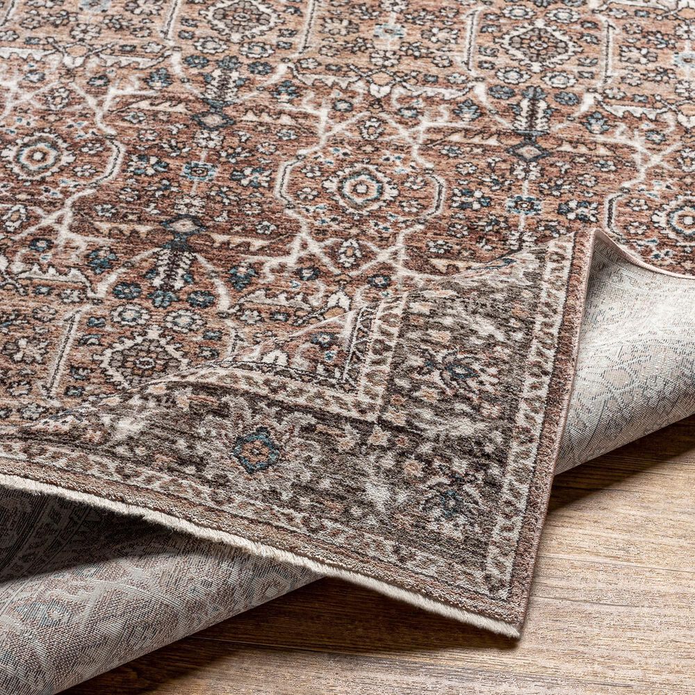 Surya Carlisle Oriental 2&#39;11&quot; x 7&#39;10&quot; Dusty Pink, Medium Brown, Light Gray, Pale Blue, Brown and Cream Runner, , large