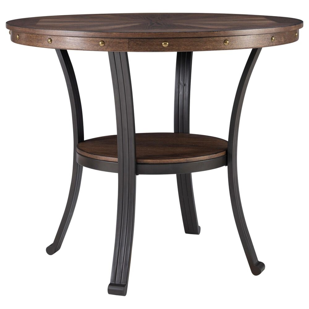 Linon Home Decor Franklin Side Table in Umber Brown and Black, , large