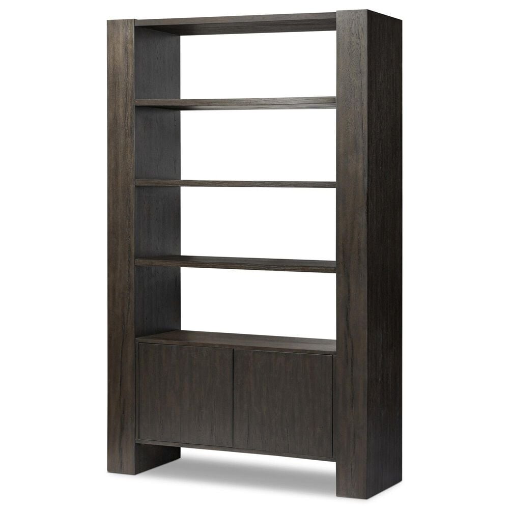 Four Hands Fisher 6-Shelf Bookcase in Smoked Black, , large