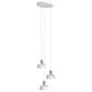 Southern Enterprises Renmarco 3-Light Cluster Pendant in Antique Brass and White, , large