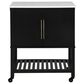 Linon Home Decor Kolton Kitchen Cart in Black and White, , large