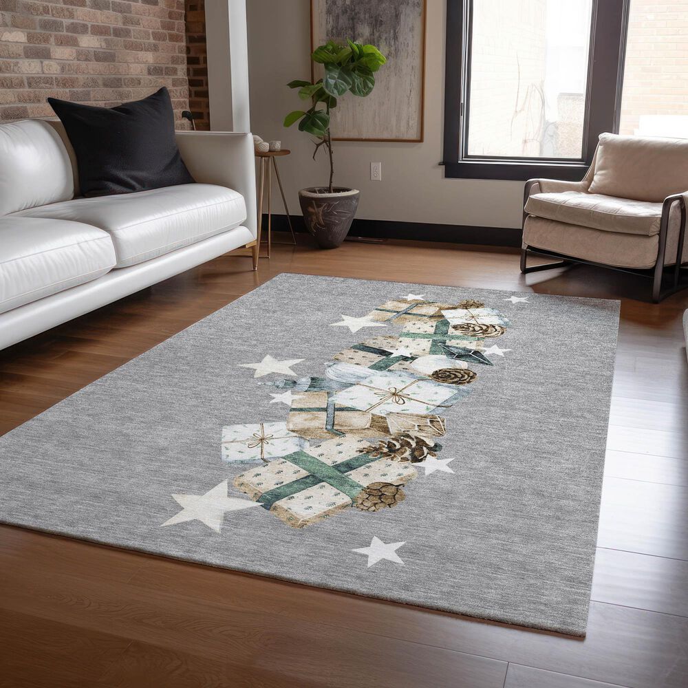 Dalyn Rug Company Wonderland WN33 3&#39; x 5&#39; Gray Indoor/Outdoor Area Rug, , large