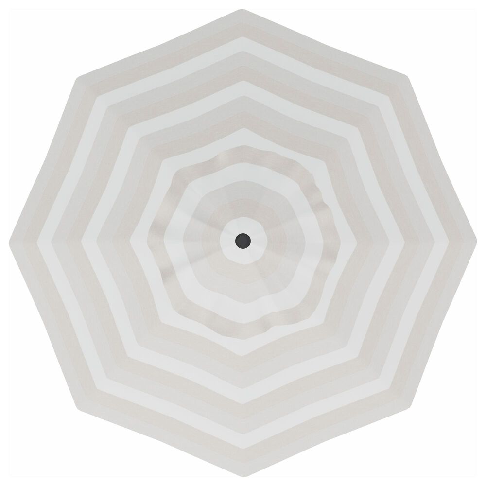 Garden Party Market 11' Octagon Auto Tilt Umbrella with Black Base in Direction Linen Stripe, , large