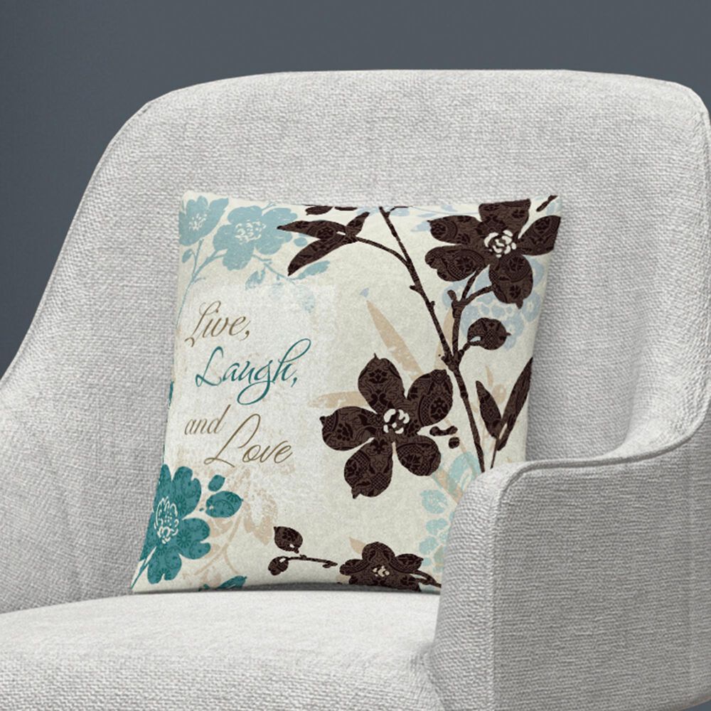 Timberlake Lisa Audit 'Botanical Touch Quote II' 16 x 16 Decorative Throw Pillow, , large