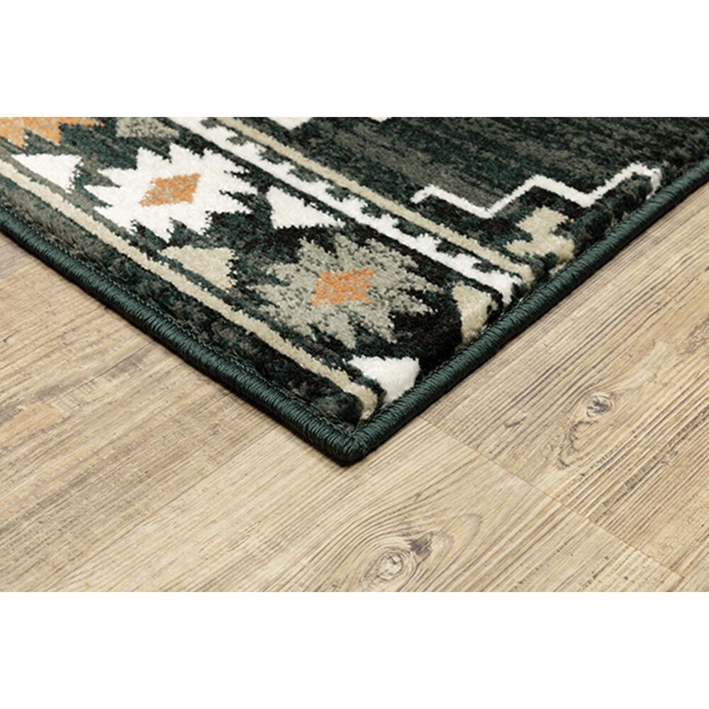 Oriental Weavers Georgia Southwest 605F0 Charcoal and Ivory Runner, , large