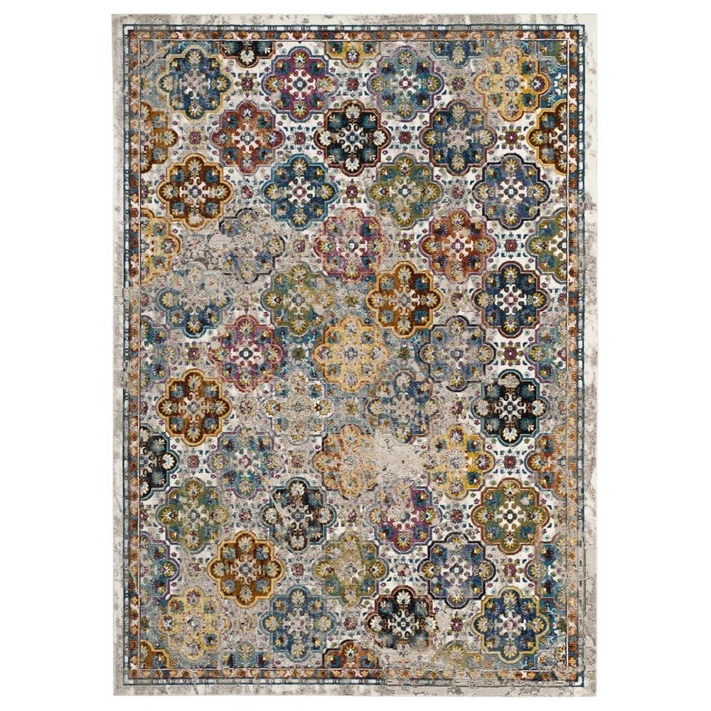 Safavieh Aria 5"1" x 7"6" Beige and Multicolor Area Rug, , large