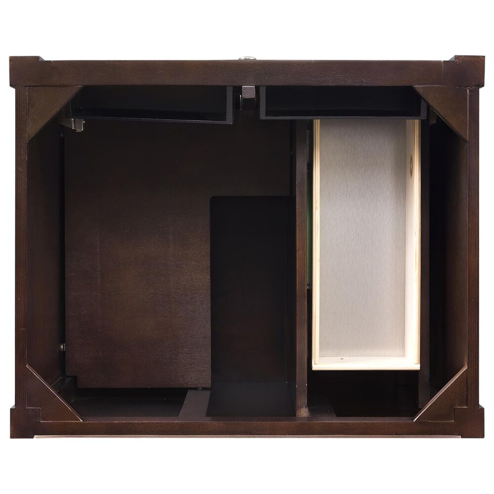 James Martin Vanities Brittany 30&quot; Single Bathroom Vanity in Burnished Mahogany with 3 cm Arctic Fall Solid Surface Top and Rectangle Sink, , large